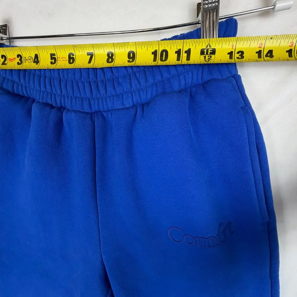 Comfrt Minimalist Hoodie Jogger Set Unisex Sz S Cobalt Blue Oversized Tracksuit